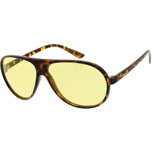 zeroUV 1980's Retro Oversize Blue Light Filtering Lens Aviator Sunglasses C699 Sunglasses