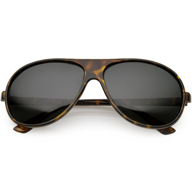 zeroUV Polarized Lens Oversize Flat Top Aviator Sunglasses C702 Sunglasses