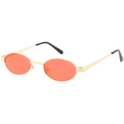 zeroUV Retro 1990's Small Color Tone Oval Metal Sunglasses C709 Sunglasses
