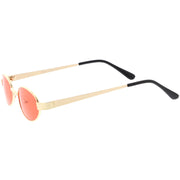 zeroUV Retro 1990's Small Color Tone Oval Metal Sunglasses C709 Sunglasses