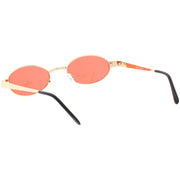 zeroUV Retro 1990's Small Color Tone Oval Metal Sunglasses C709 Sunglasses