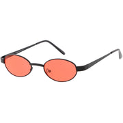 zeroUV Retro 1990's Small Color Tone Oval Metal Sunglasses C709 Sunglasses