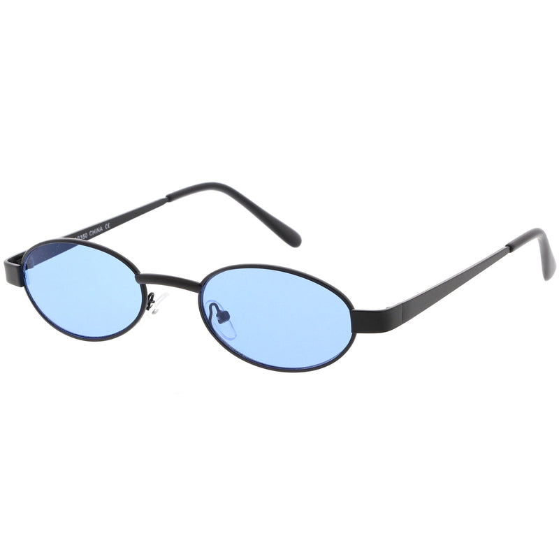 zeroUV Retro 1990's Small Color Tone Oval Metal Sunglasses C709 Sunglasses