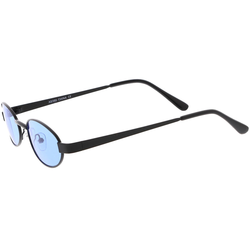 zeroUV Retro 1990's Small Color Tone Oval Metal Sunglasses C709 Sunglasses