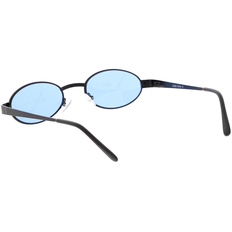 zeroUV Retro 1990's Small Color Tone Oval Metal Sunglasses C709 Sunglasses