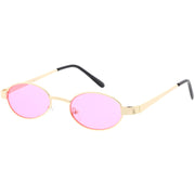 zeroUV Retro 1990's Small Color Tone Oval Metal Sunglasses C709 Sunglasses