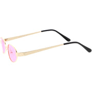 zeroUV Retro 1990's Small Color Tone Oval Metal Sunglasses C709 Sunglasses