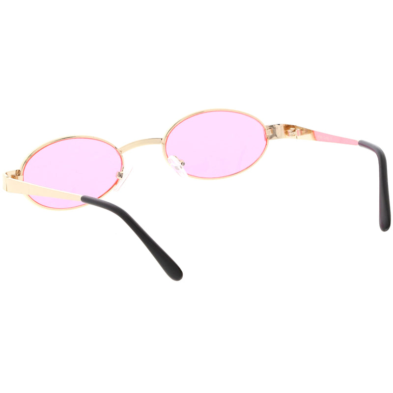 zeroUV Retro 1990's Small Color Tone Oval Metal Sunglasses C709 Sunglasses