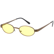 zeroUV Retro 1990's Small Color Tone Oval Metal Sunglasses C709 Sunglasses