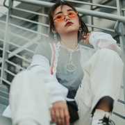 zeroUV Retro 1990's Small Color Tone Oval Metal Sunglasses C709 Sunglasses