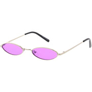 zeroUV Slim Retro Throwback 1990's Color Tone Oval Sunglasses C722 Sunglasses