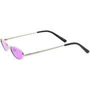 zeroUV Slim Retro Throwback 1990's Color Tone Oval Sunglasses C722 Sunglasses