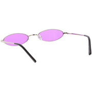 zeroUV Slim Retro Throwback 1990's Color Tone Oval Sunglasses C722 Sunglasses