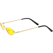 zeroUV Slim Retro Throwback 1990's Color Tone Oval Sunglasses C722 Sunglasses