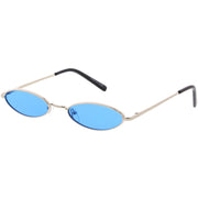 zeroUV Slim Retro Throwback 1990's Color Tone Oval Sunglasses C722 Sunglasses
