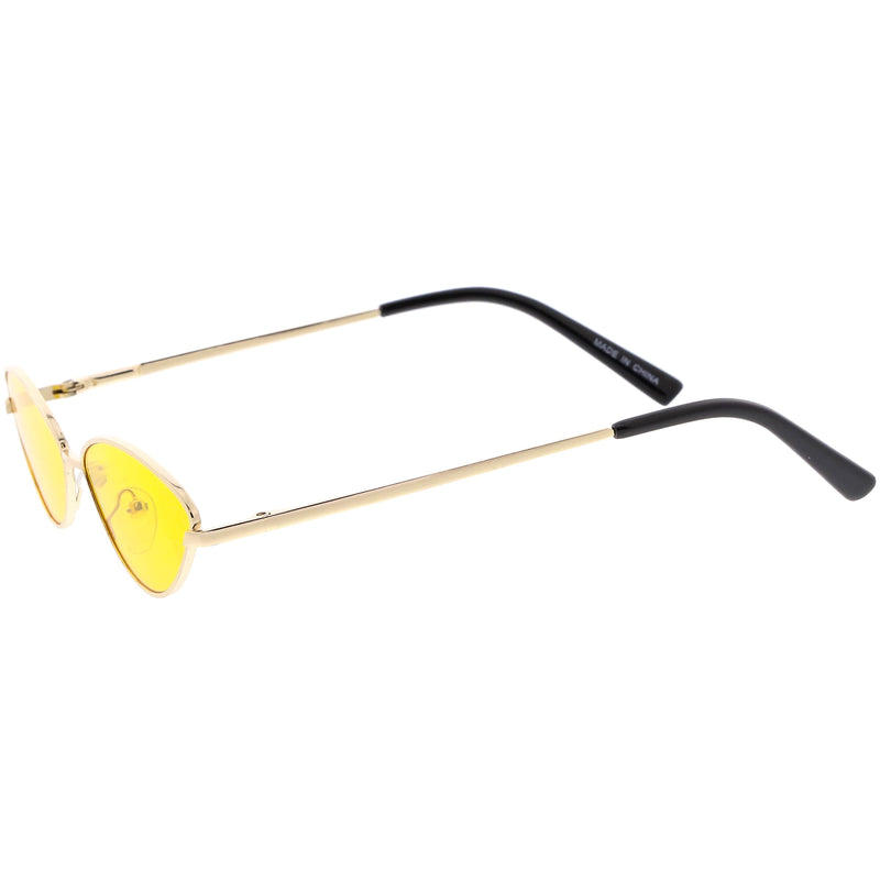 zeroUV Retro 1990's Color Tone Metal Cat Eye Sunglasses C724 Sunglasses