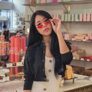 zeroUV Retro 1990's Color Tone Metal Cat Eye Sunglasses C724 Sunglasses