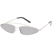 zeroUV Retro 1990's Slim Triangle  Color Tone Flat Lens Sunglasses C725 Sunglasses