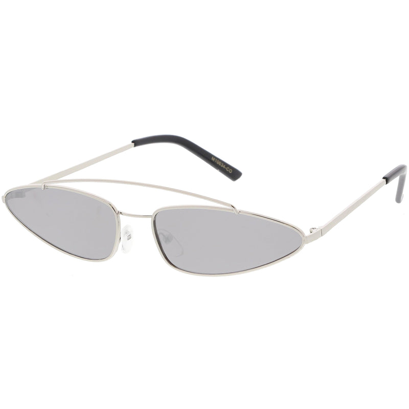 zeroUV Retro 1990's Slim Triangle  Color Tone Flat Lens Sunglasses C725 Sunglasses