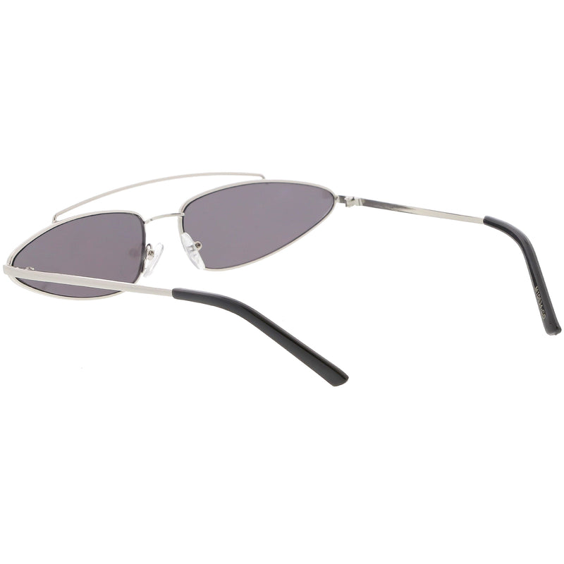 zeroUV Retro 1990's Slim Triangle  Color Tone Flat Lens Sunglasses C725 Sunglasses
