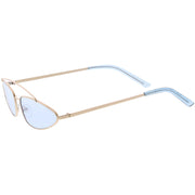 zeroUV Retro 1990's Slim Triangle  Color Tone Flat Lens Sunglasses C725 Sunglasses