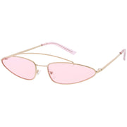 zeroUV Retro 1990's Slim Triangle  Color Tone Flat Lens Sunglasses C725 Sunglasses