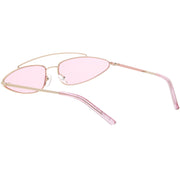 zeroUV Retro 1990's Slim Triangle  Color Tone Flat Lens Sunglasses C725 Sunglasses