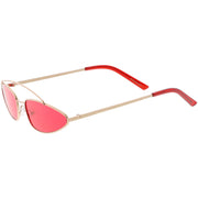 zeroUV Retro 1990's Slim Triangle  Color Tone Flat Lens Sunglasses C725 Sunglasses