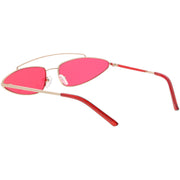 zeroUV Retro 1990's Slim Triangle  Color Tone Flat Lens Sunglasses C725 Sunglasses