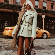 zeroUV Retro 1990's Slim Triangle  Color Tone Flat Lens Sunglasses C725 Sunglasses