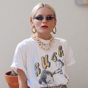 zeroUV Retro 1990's Slim Triangle  Color Tone Flat Lens Sunglasses C725 Sunglasses