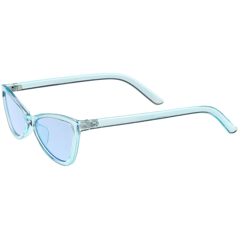 zeroUV Retro Small Triangle Transparent Color Tone Lens Cat Eye Sunglasses C727 Sunglasses