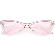 zeroUV Retro Small Triangle Transparent Color Tone Lens Cat Eye Sunglasses C727 Sunglasses