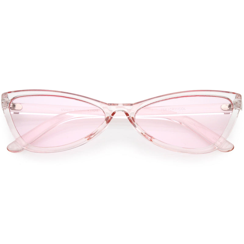 zeroUV Retro Small Triangle Transparent Color Tone Lens Cat Eye Sunglasses C727 Sunglasses