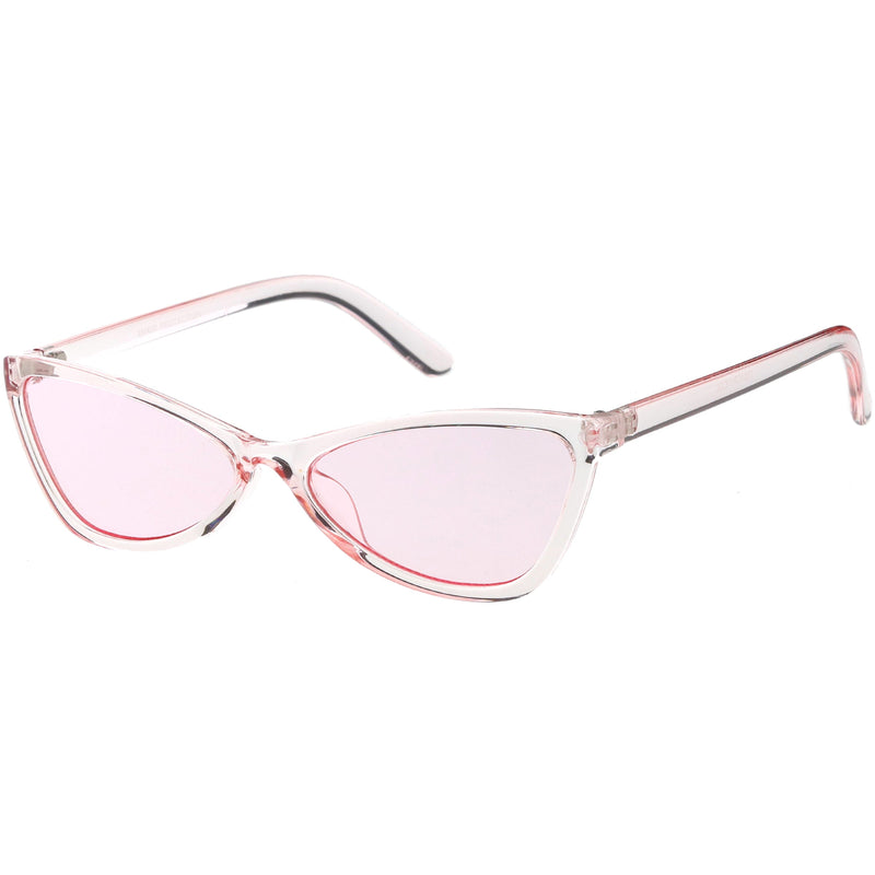 zeroUV Retro Small Triangle Transparent Color Tone Lens Cat Eye Sunglasses C727 Sunglasses