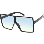 zeroUV Oversize Retro Modern Flat Lens Flat Top Translucent Sunglasses C730 Sunglasses