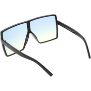 zeroUV Oversize Retro Modern Flat Lens Flat Top Translucent Sunglasses C730 Sunglasses