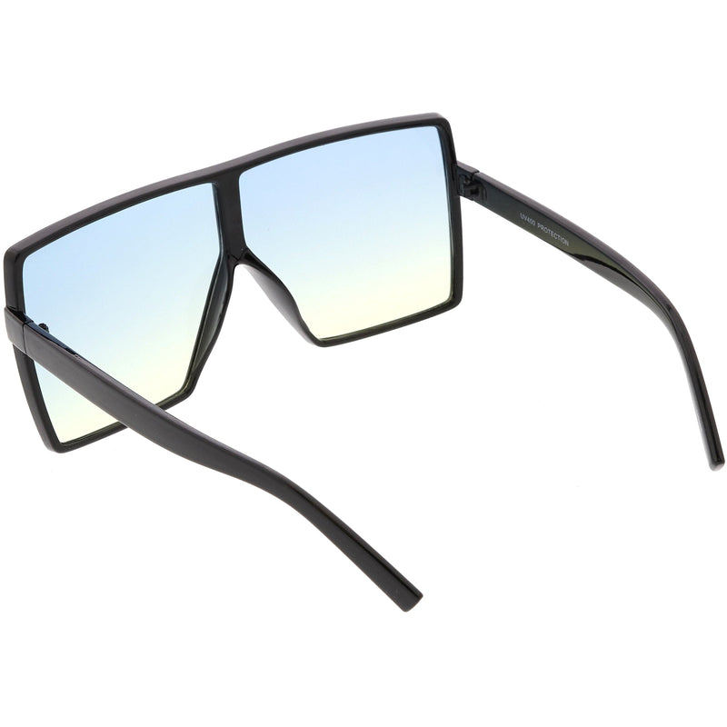 zeroUV Oversize Retro Modern Flat Lens Flat Top Translucent Sunglasses C730 Sunglasses