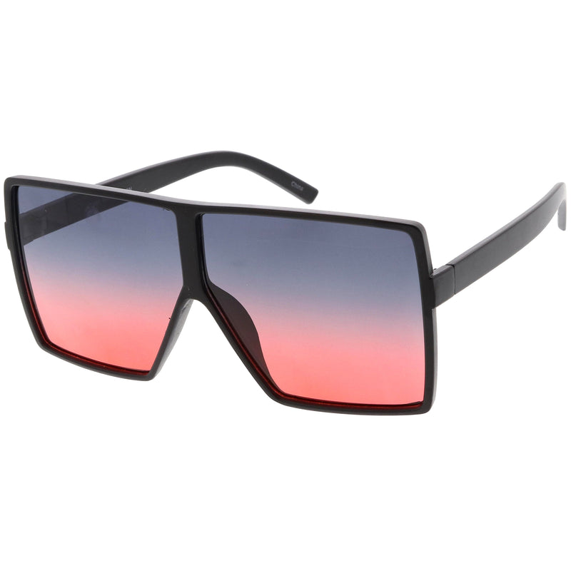 zeroUV Oversize Retro Modern Flat Lens Flat Top Translucent Sunglasses C730 Sunglasses