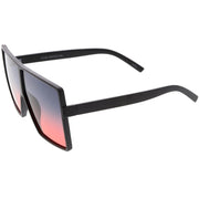 zeroUV Oversize Retro Modern Flat Lens Flat Top Translucent Sunglasses C730 Sunglasses