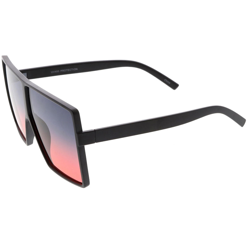 zeroUV Oversize Retro Modern Flat Lens Flat Top Translucent Sunglasses C730 Sunglasses