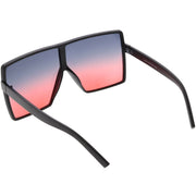 zeroUV Oversize Retro Modern Flat Lens Flat Top Translucent Sunglasses C730 Sunglasses