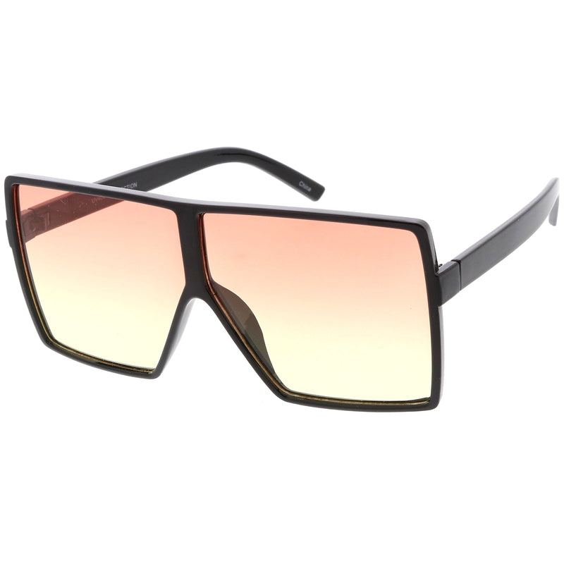 zeroUV Oversize Retro Modern Flat Lens Flat Top Translucent Sunglasses C730 Sunglasses