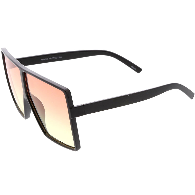 zeroUV Oversize Retro Modern Flat Lens Flat Top Translucent Sunglasses C730 Sunglasses