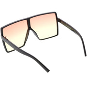 zeroUV Oversize Retro Modern Flat Lens Flat Top Translucent Sunglasses C730 Sunglasses