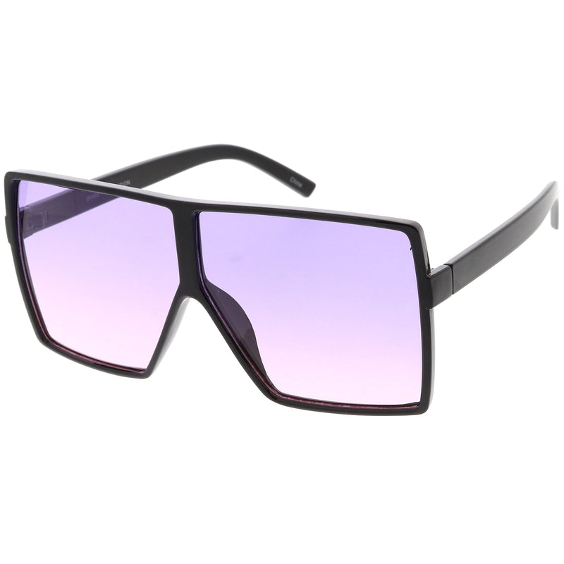 zeroUV Oversize Retro Modern Flat Lens Flat Top Translucent Sunglasses C730 Sunglasses