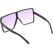 zeroUV Oversize Retro Modern Flat Lens Flat Top Translucent Sunglasses C730 Sunglasses