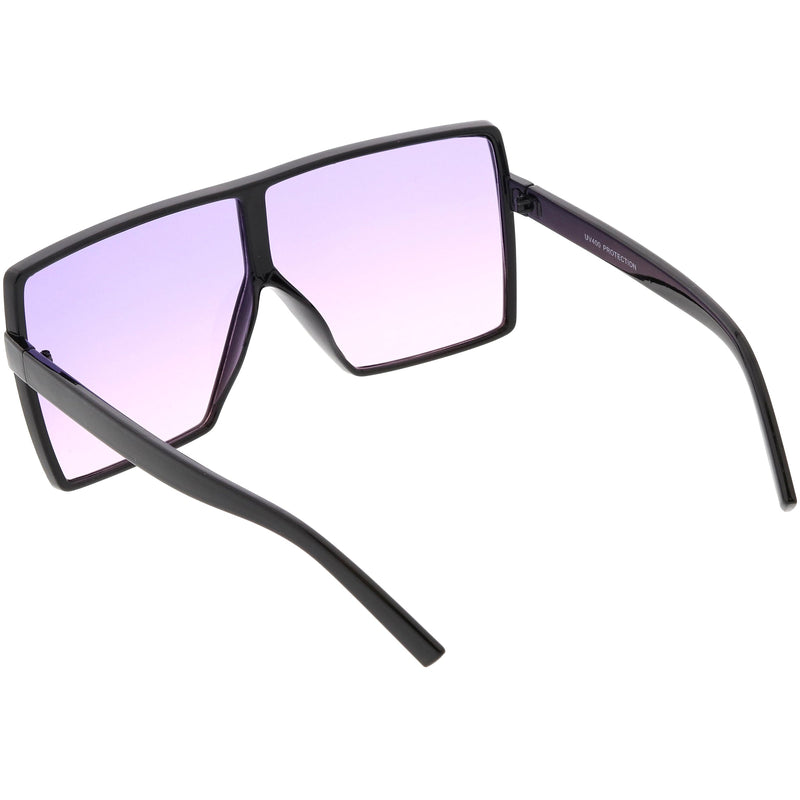 zeroUV Oversize Retro Modern Flat Lens Flat Top Translucent Sunglasses C730 Sunglasses