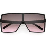 zeroUV Oversize Retro Modern Flat Lens Flat Top Translucent Sunglasses C730 Sunglasses