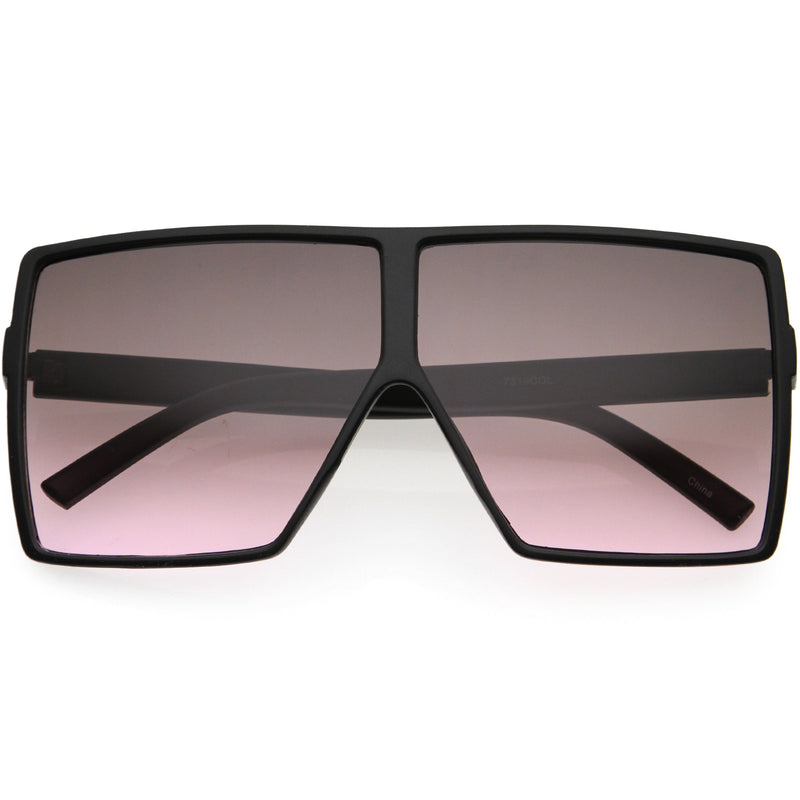 zeroUV Oversize Retro Modern Flat Lens Flat Top Translucent Sunglasses C730 Sunglasses